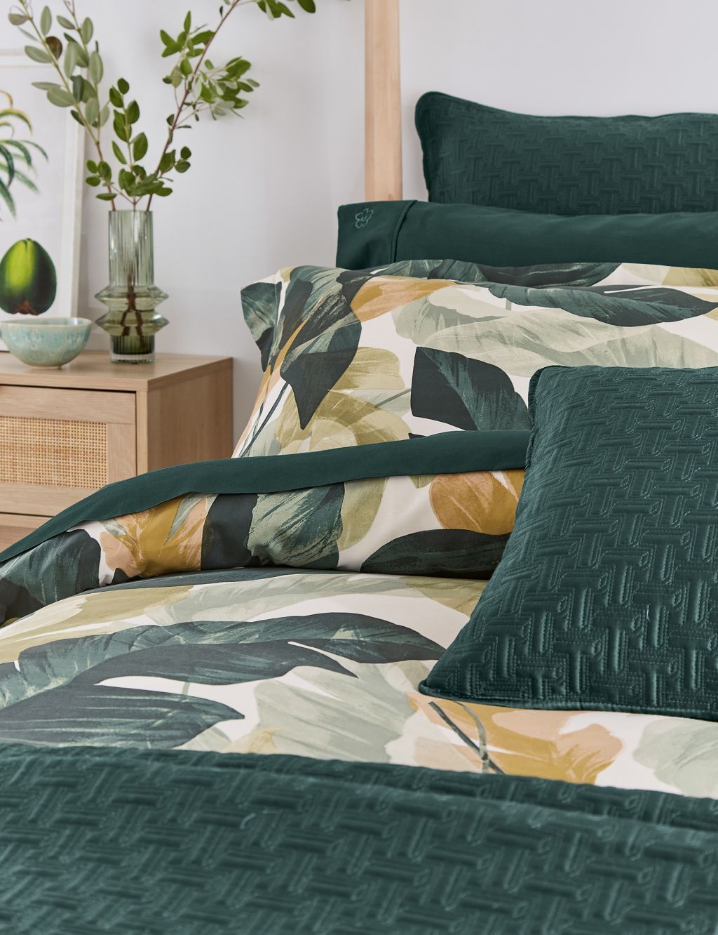 Pure Cotton Sateen Urban Forager Duvet Cover 2 of 3