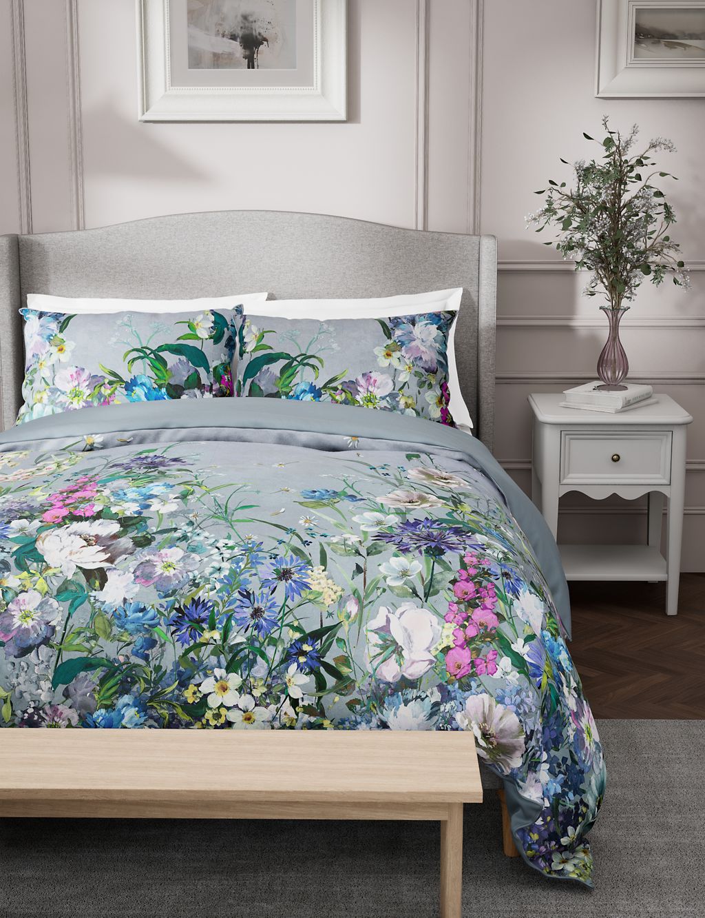 Pure Cotton Sateen Wild Meadow Bedding Set 5 of 6