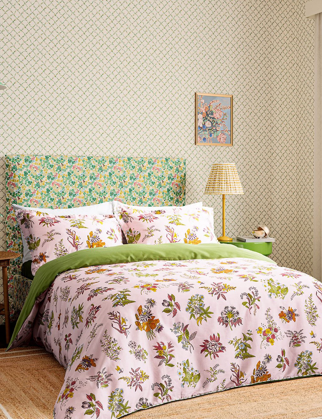Pure Cotton Sateen Woodland Floral Bedding Set 3 of 5