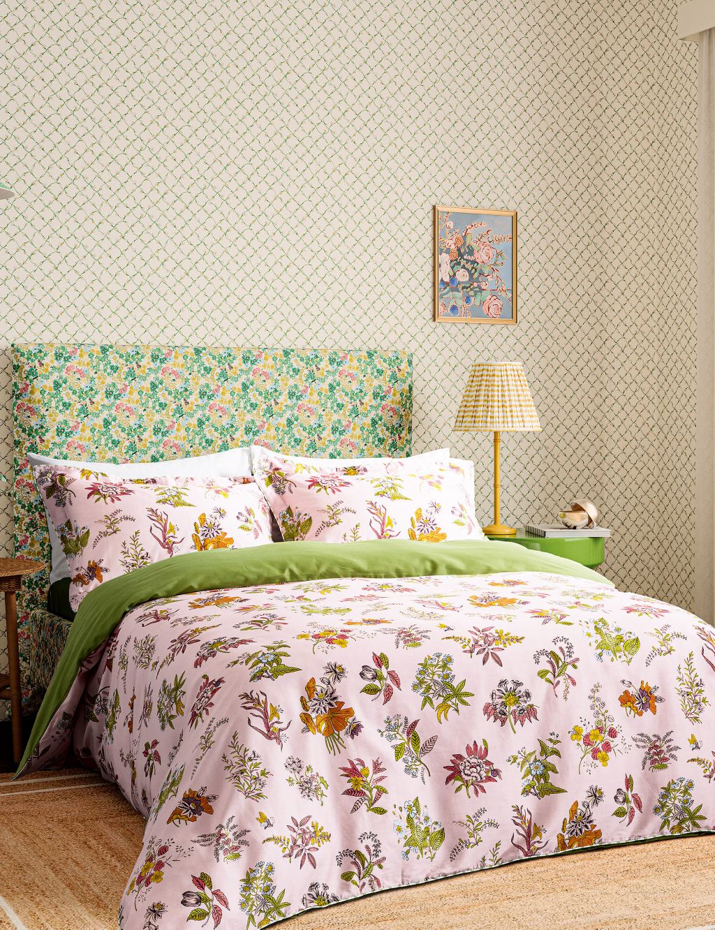 Pure Cotton Sateen Woodland Floral Bedding Set 3 of 5