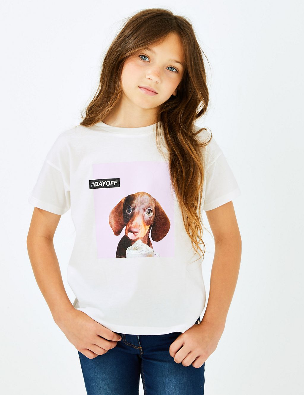 Pure Cotton Sausage Dog Printed T-Shirt (3-16 Years) 3 of 4