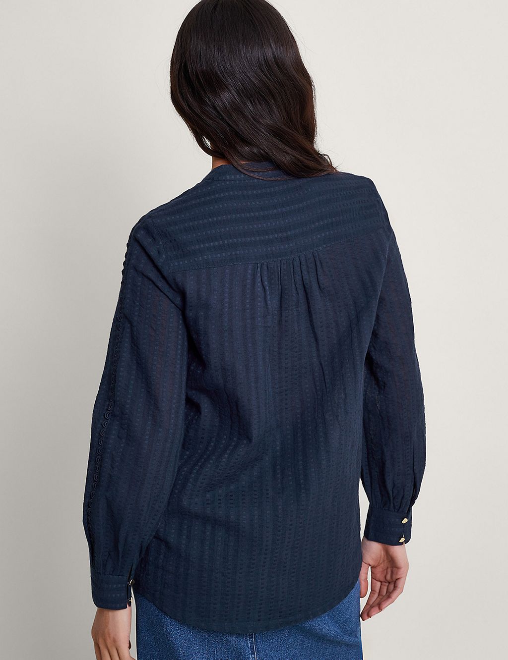 Pure Cotton Scallop Detail Shirt 2 of 5