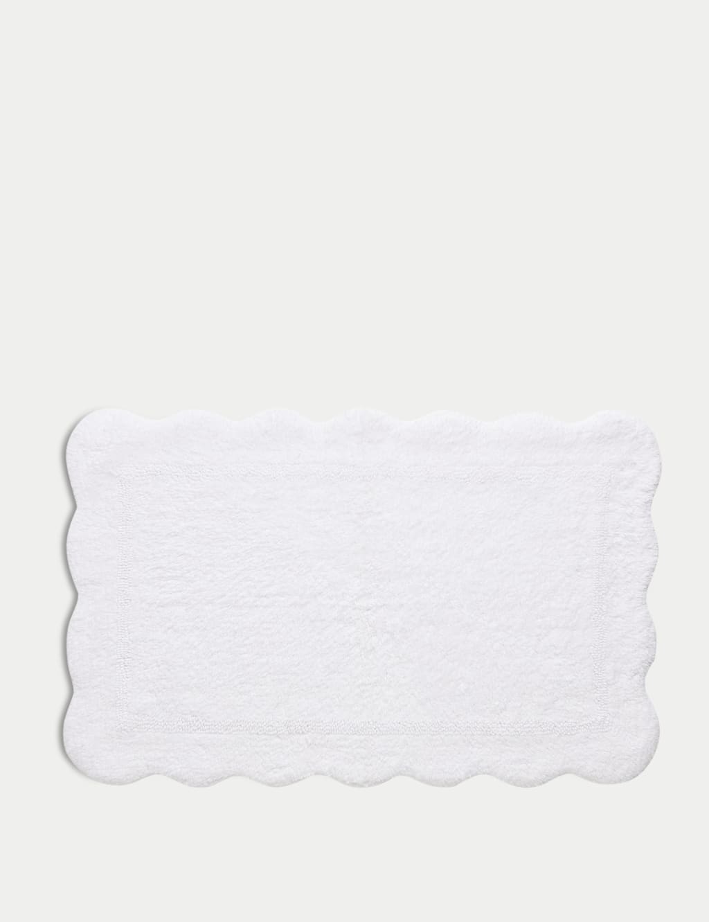Pure Cotton Scalloped Bath Mat M&S Collection M&S