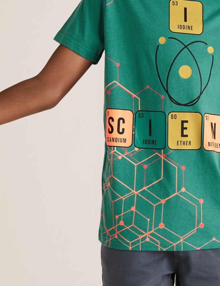 Pure Cotton Science Print T-Shirt (6-16 Yrs) 3 of 4