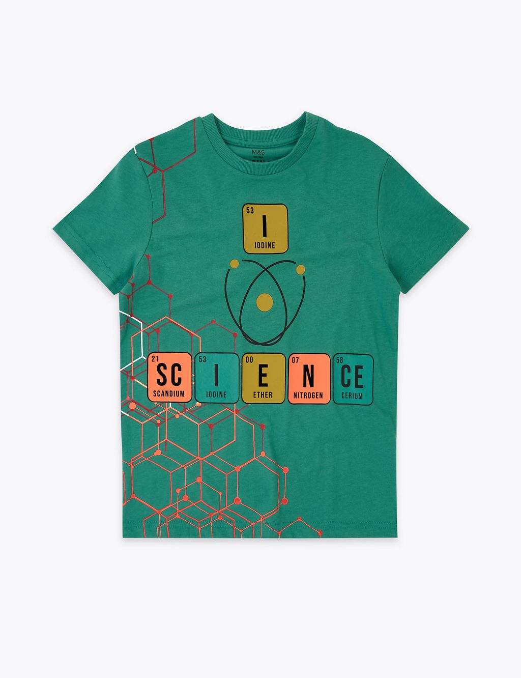Pure Cotton Science Print T-Shirt (6-16 Yrs) 1 of 4