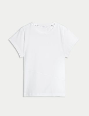 Pure Cotton Scoop Neck Relaxed T-Shirt Image 2 of 6