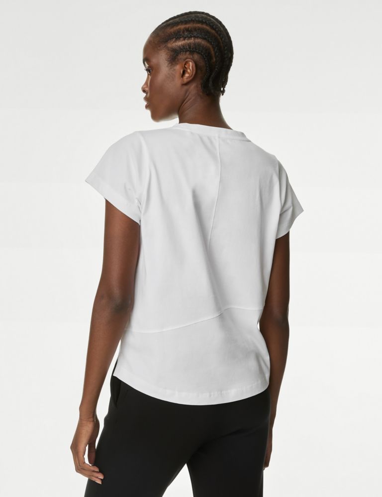 Pure Cotton Scoop Neck Relaxed T-Shirt 5 of 6