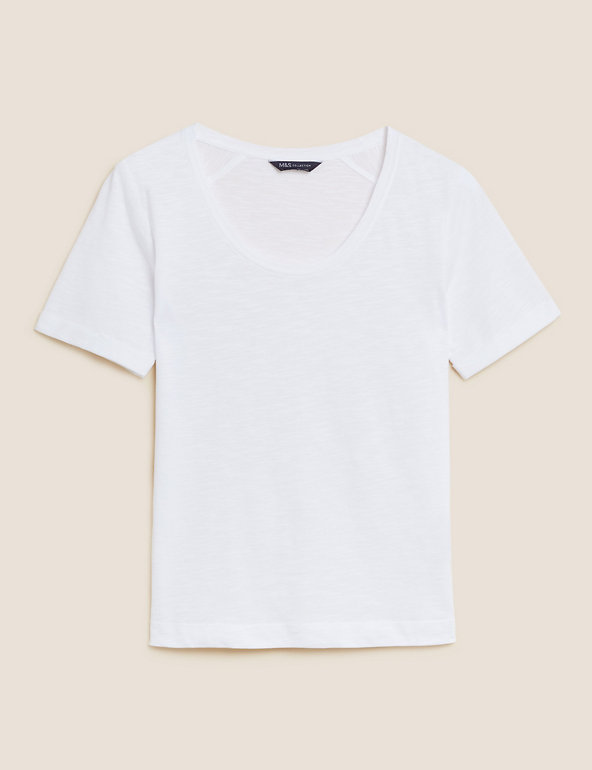M&S Per Una Tunic T-Shirt Top Womens Modal Cotton V neck Short Sleeve RRP £15.00 