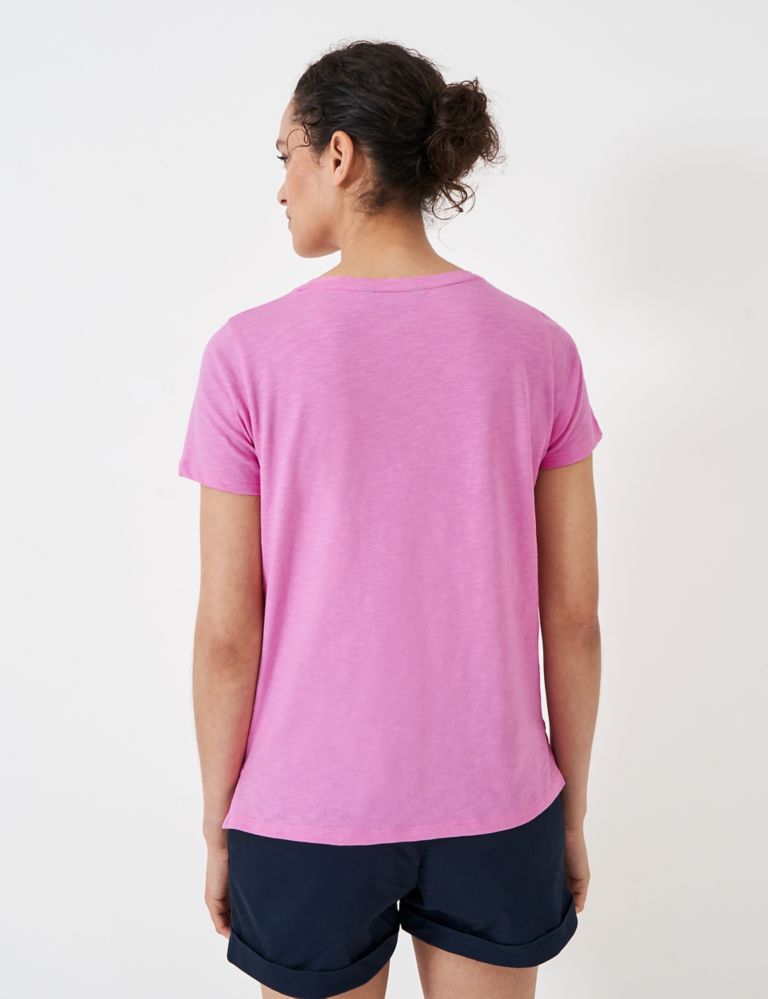 Pure Cotton Scoop Neck T-Shirt 4 of 5