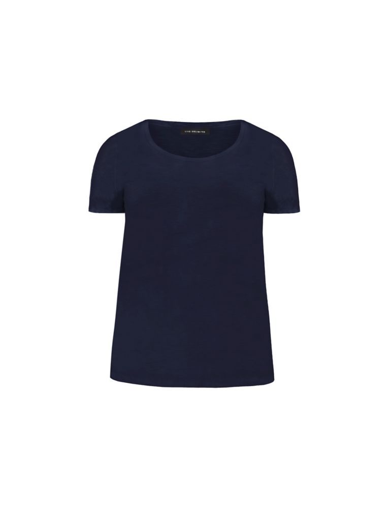 Pure Cotton Scoop Neck T-Shirt 2 of 6