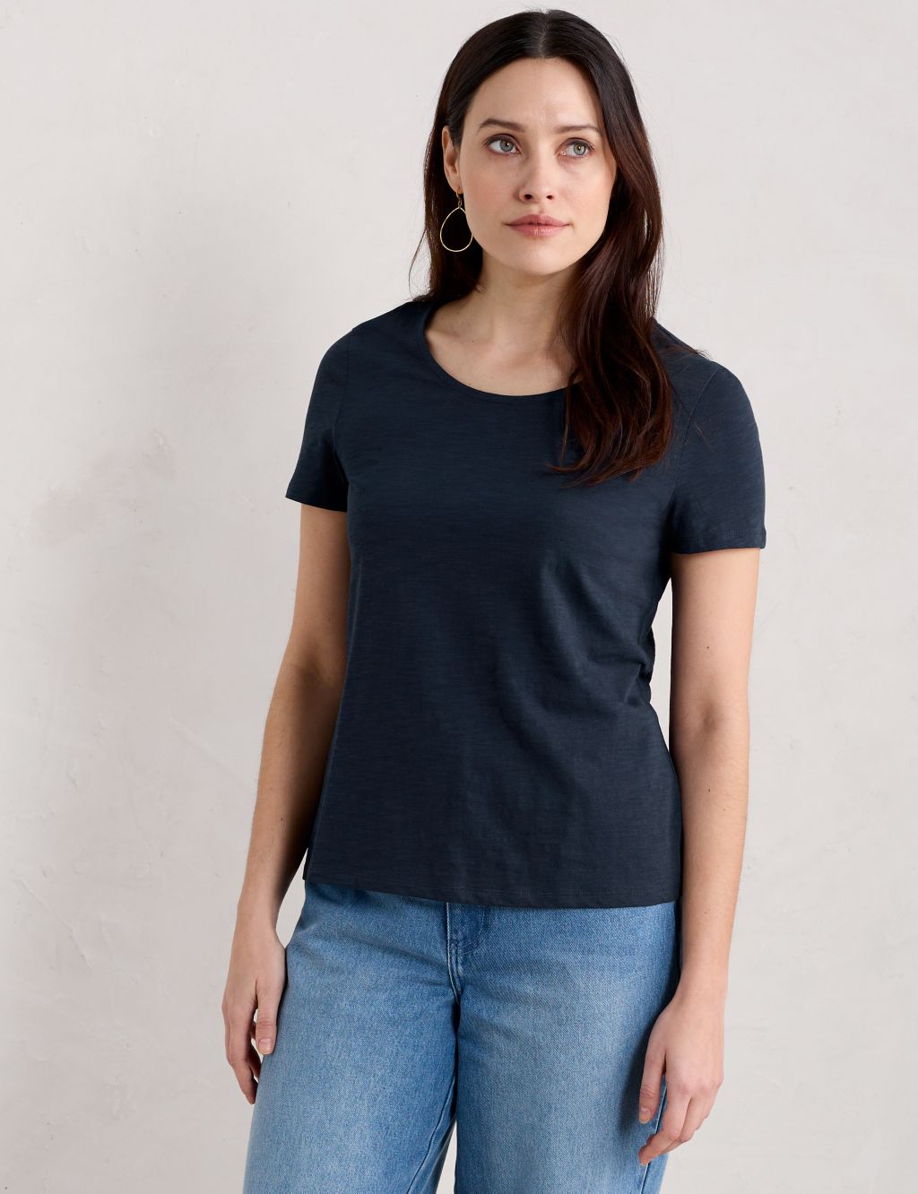 Pure Cotton Scoop Neck T-Shirt 1 of 1