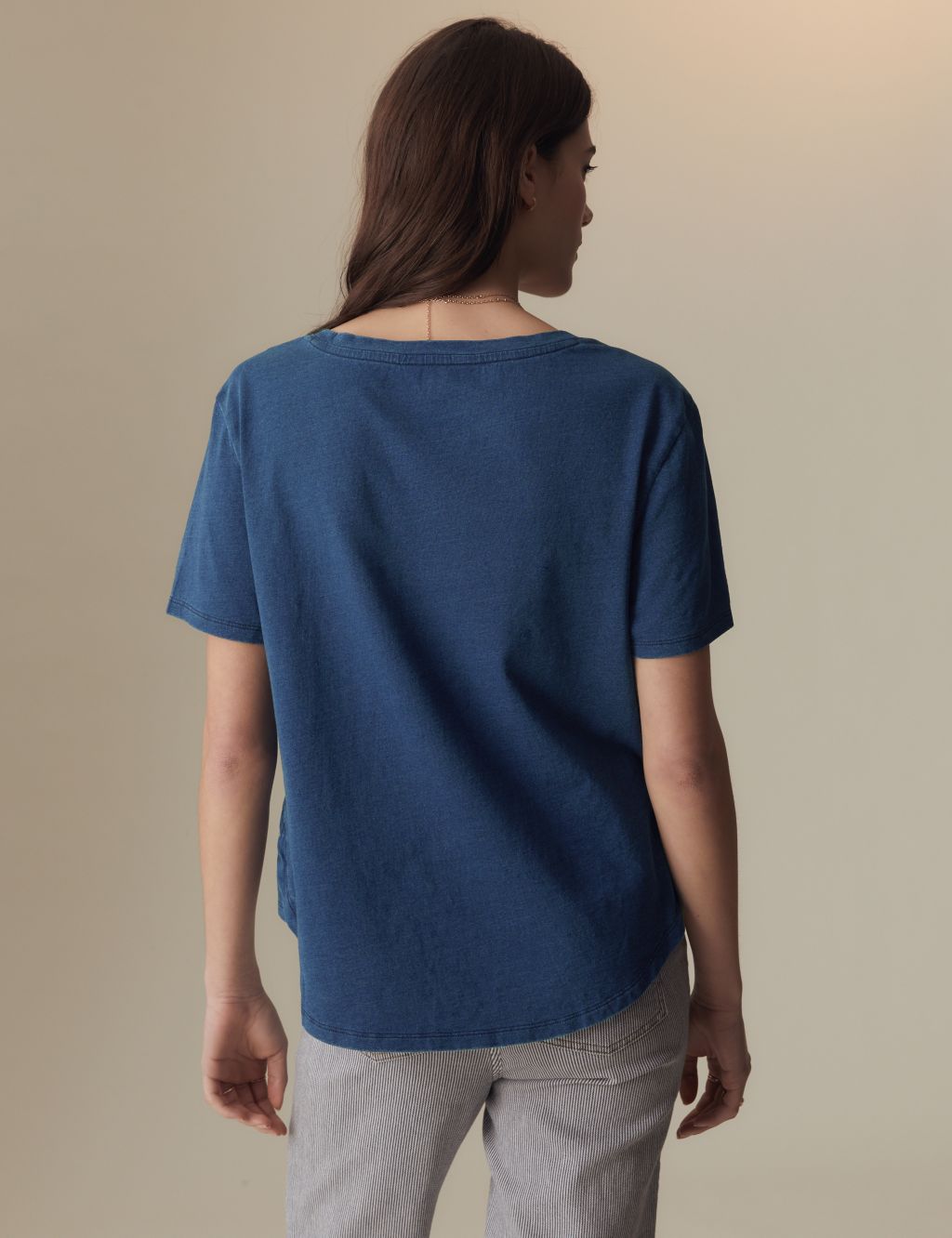 Pure Cotton Scoop Neck T-Shirt 5 of 5