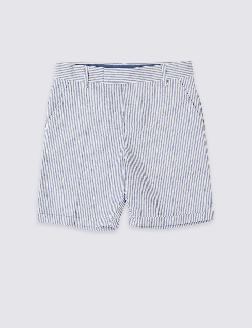 Pure Cotton Seersucker Shorts (3-16 Years) 1 of 4