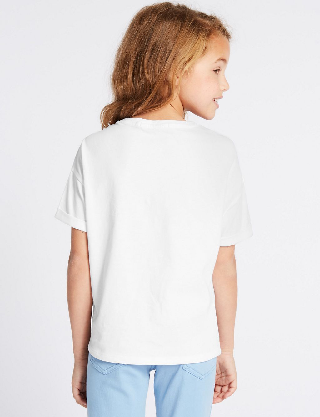 Pure Cotton Sequin T-Shirt (3-16 Years) 2 of 3