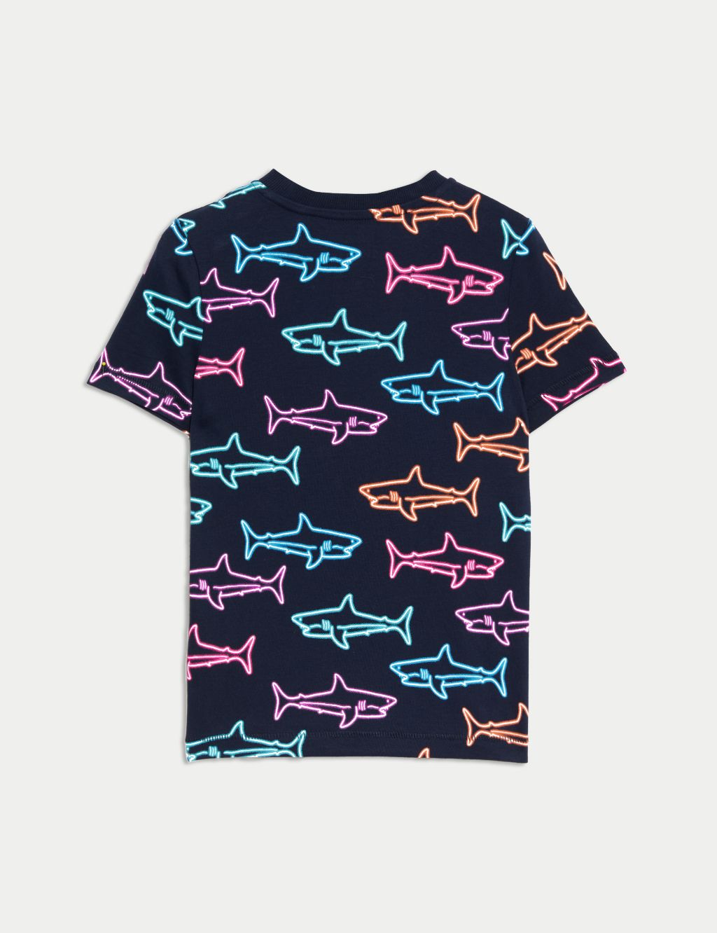 Pure Cotton Shark Print T-Shirt (2-8 Yrs) 2 of 2
