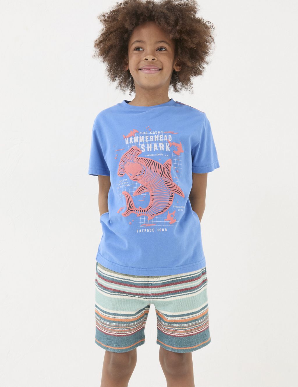 Pure Cotton Shark Print T-Shirt (3-13 Yrs) 3 of 4