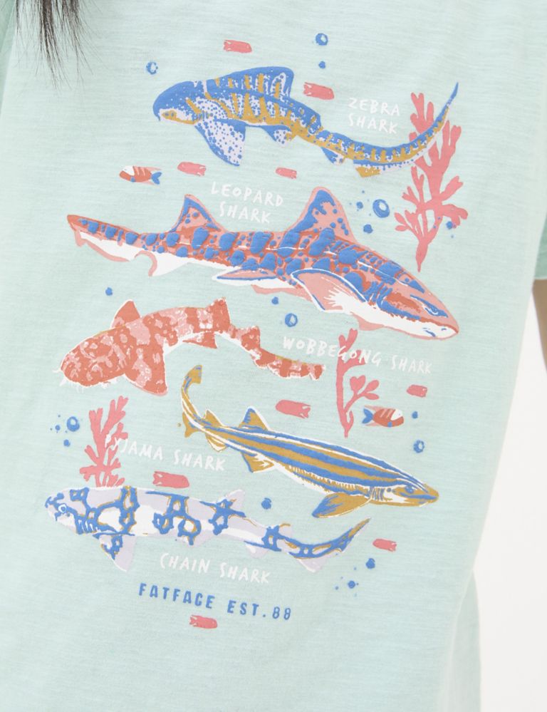 Pure Cotton Shark T-Shirt (3-13 Yrs) 4 of 4