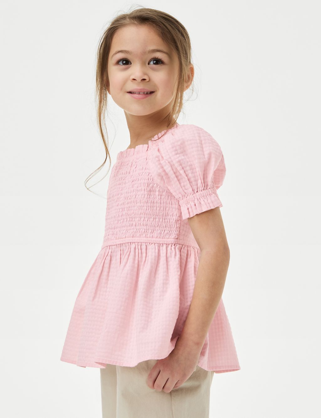 Pure Cotton Shirred Top (2-8 Yrs) 3 of 4