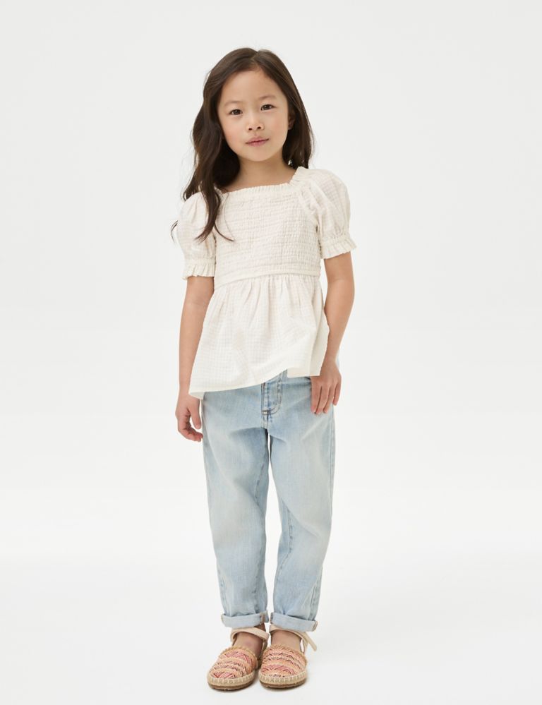 Pure Cotton Shirred Top (2-8 Yrs) 3 of 6