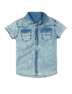 Pure Cotton Shirt (5-14 Years) Image 2 of 3