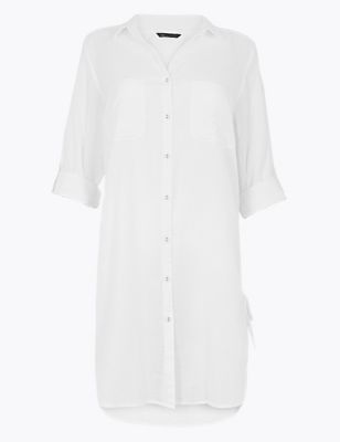 white shirt beach dress
