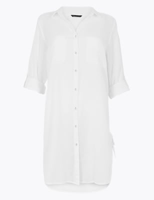 White beach best sale dress shirt