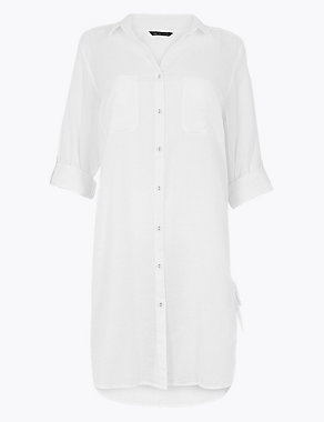 Pure Cotton Shirt Beach Dress Image 2 of 5