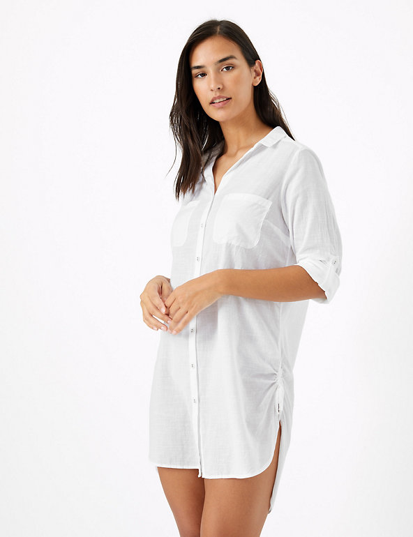 Pure Cotton Shirt Beach Dress | M☀S ...
