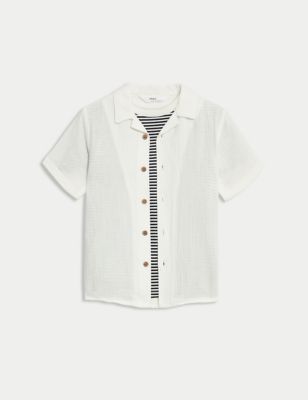 Pure Cotton Shirt and T-Shirt Set (2-8 Yrs) Image 1 of 2