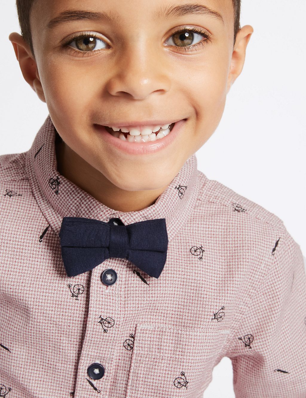 Pure Cotton Shirt with Bow Tie (3 Months - 6 Years) 4 of 6