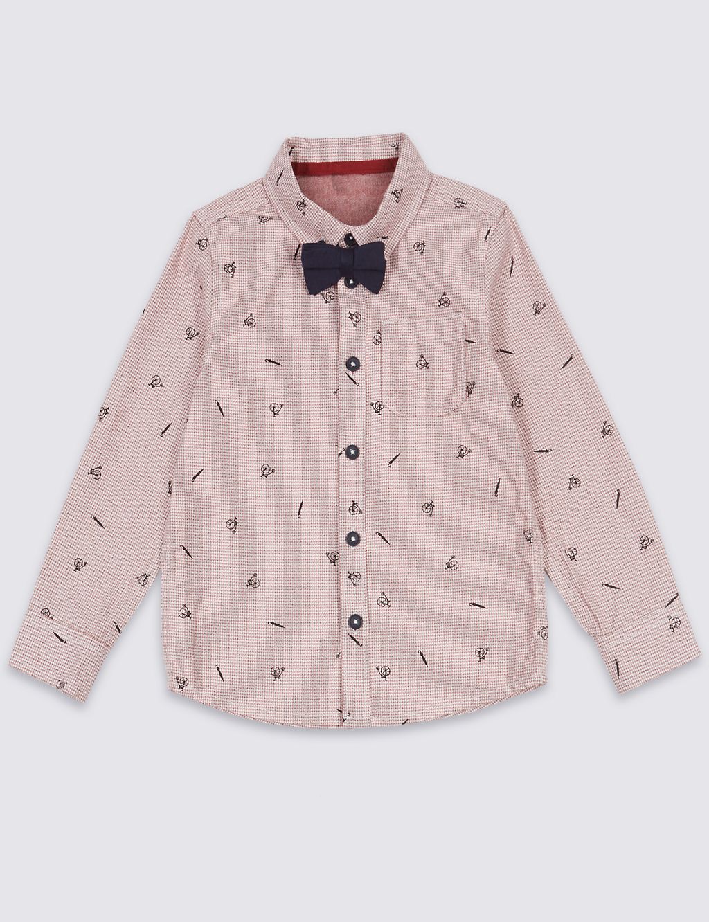 Pure Cotton Shirt with Bow Tie (3 Months - 6 Years) 1 of 6