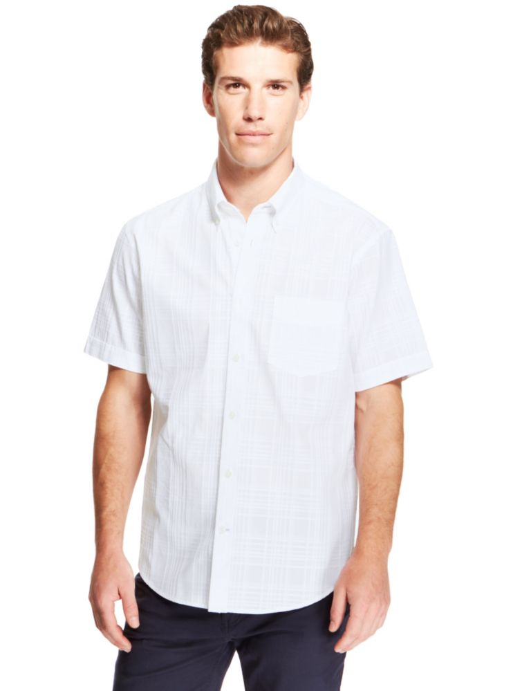 Pure Cotton Shirt with Pocket 1 of 4