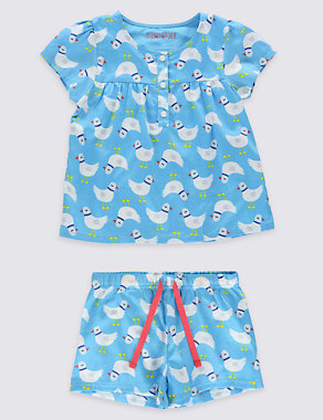Pure Cotton Short Pyjamas (9 Months - 8 Years) Image 2 of 4