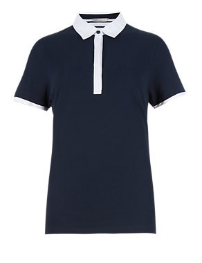 Pure Cotton Short Sleeve Polo Shirt Image 2 of 4