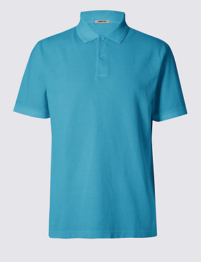 Pure Cotton Short Sleeve Polo Shirt Image 2 of 3