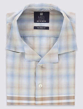 Pure Cotton Short Sleeve Revere Collar Shirt Image 2 of 4