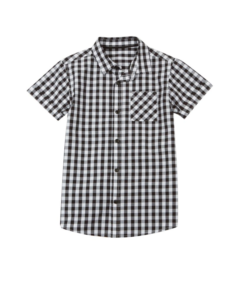 Pure Cotton Short Sleeve Shirt (5-14 Years) 2 of 3