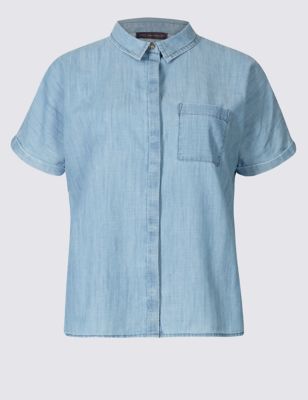 Pure Cotton Short Sleeve Shirt Image 2 of 4