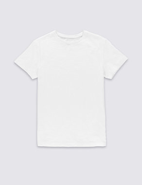 Pure Cotton Short Sleeve T-Shirt (5-14 Years) Image 2 of 3