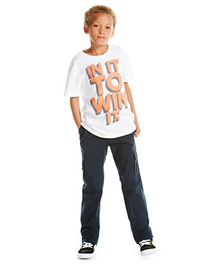 Pure Cotton Short Sleeve T-Shirt with Cool Comfort™ Technology (5-14 Years) Image 2 of 3