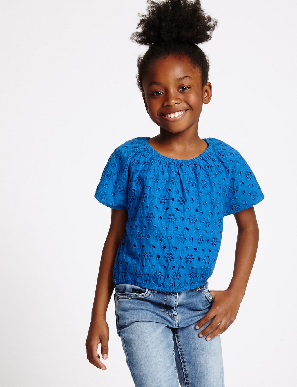 Pure Cotton Short Sleeve Top (3-14 Years) 3 of 5