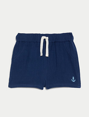Pure Cotton Shorts (0-3 Yrs) Image 2 of 6