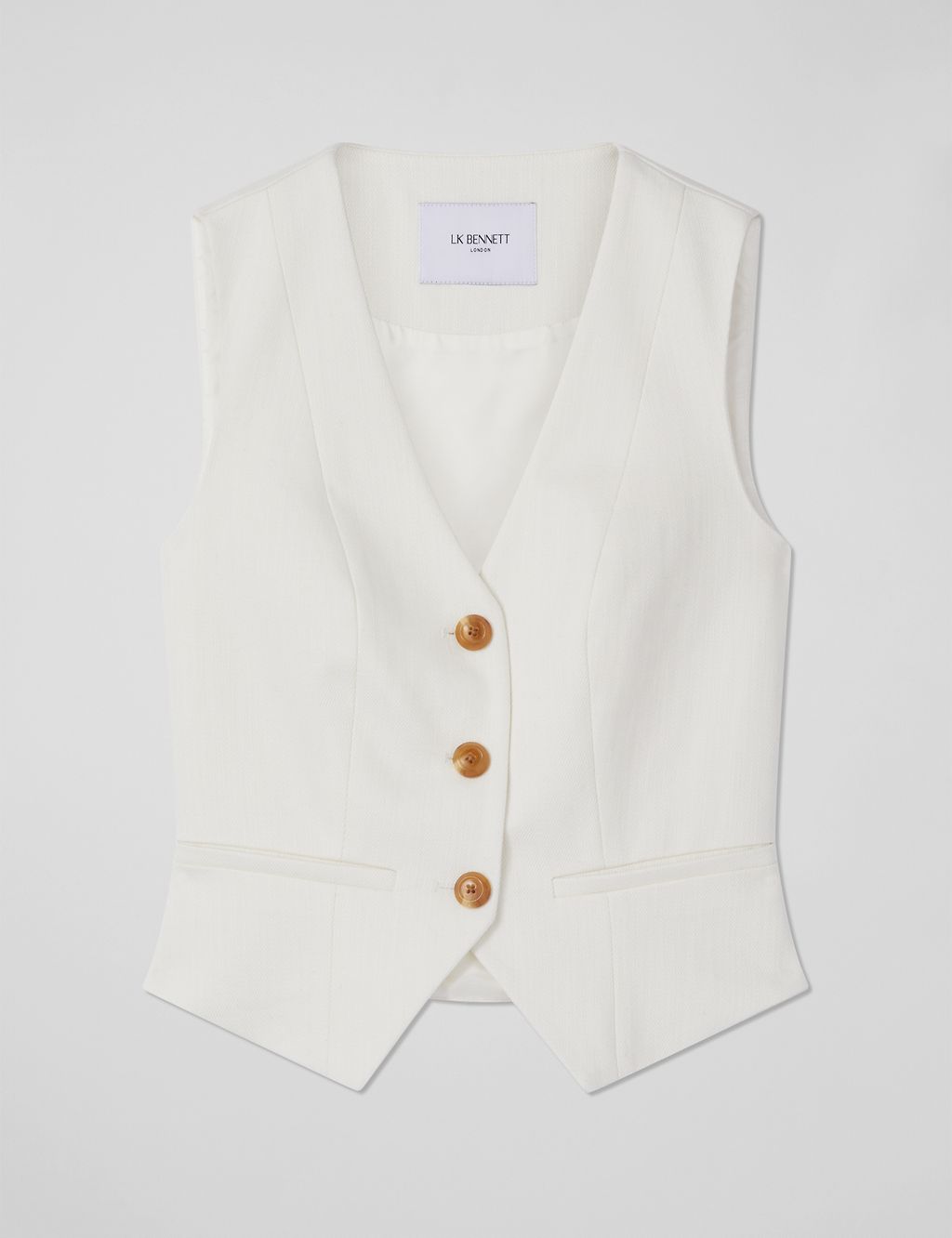 Pure Cotton Single Breasted Waistcoat 1 of 4