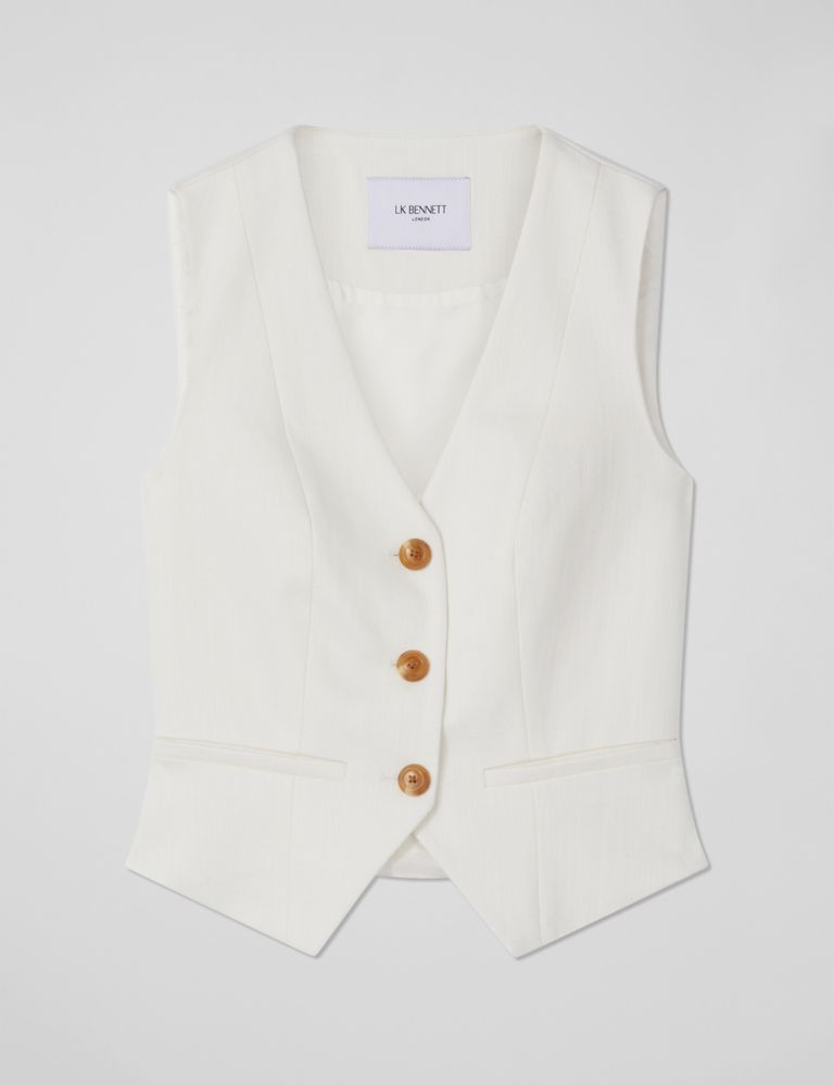 Pure Cotton Single Breasted Waistcoat 2 of 4