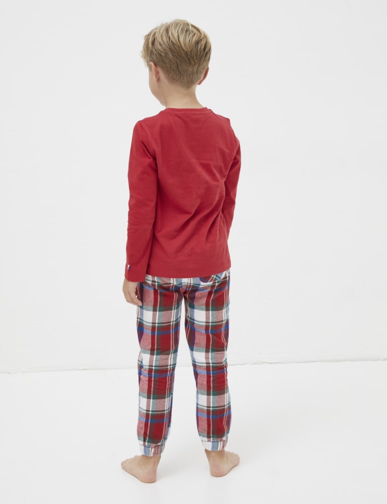 Pure Cotton Ski Goggles Checked Pyjamas 3 13 Yrs FatFace M S