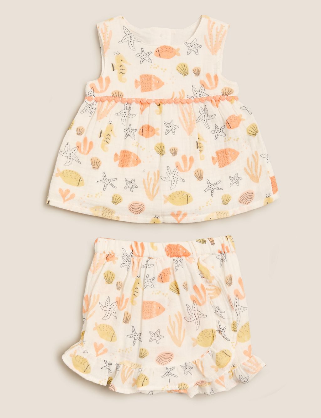 Pure Cotton Skort Outfit (0-3 Yrs) 1 of 5