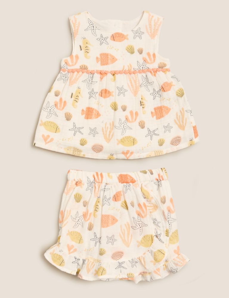 Pure Cotton Skort Outfit (0-3 Yrs) 2 of 5