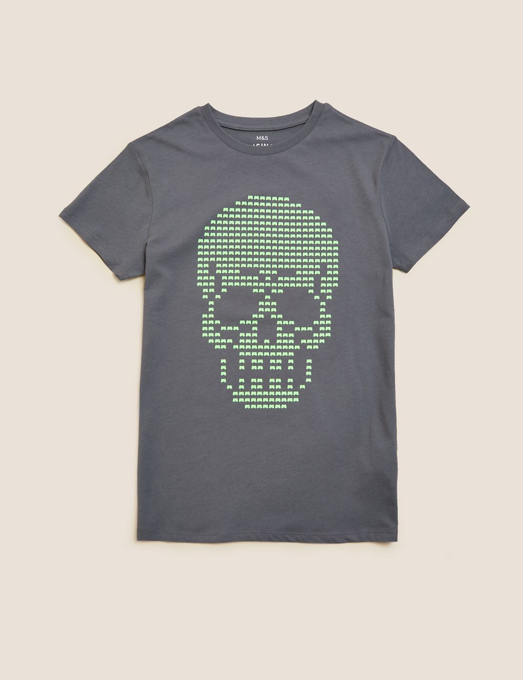 Pure Cotton Skull T-Shirt (6-16 Yrs) 1 of 1