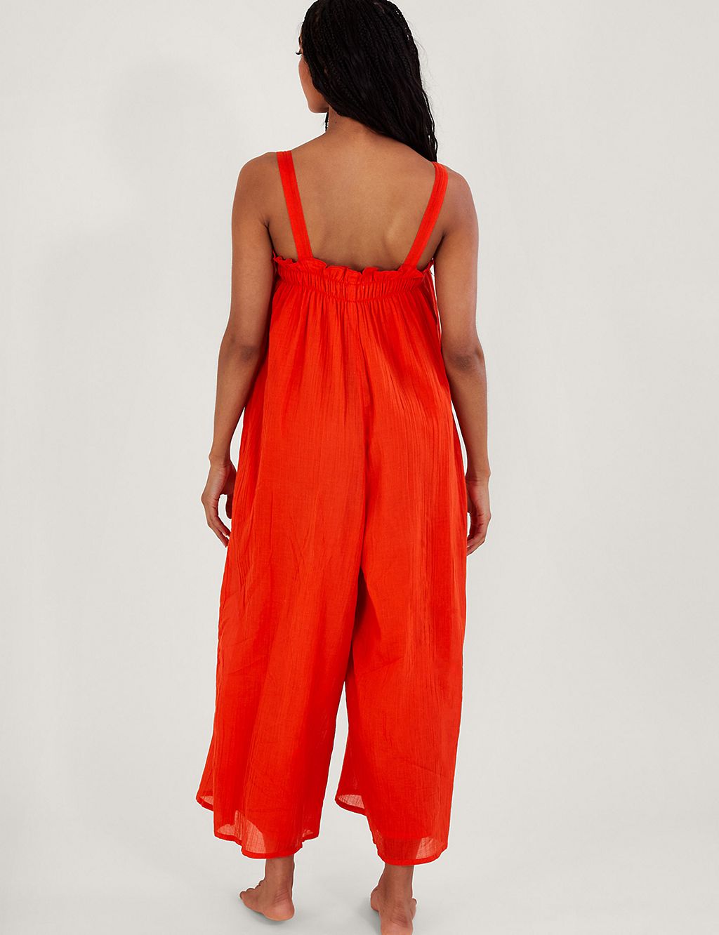 Pure Cotton Sleeveless Cropped Jumpsuit 2 of 5