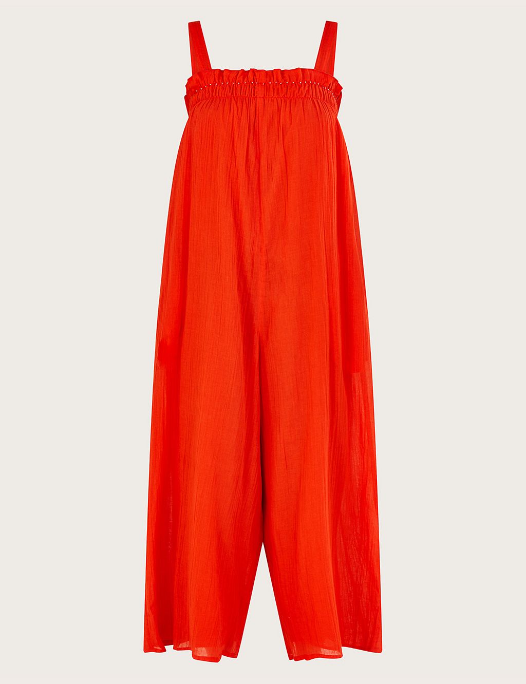 Pure Cotton Sleeveless Cropped Jumpsuit 1 of 5